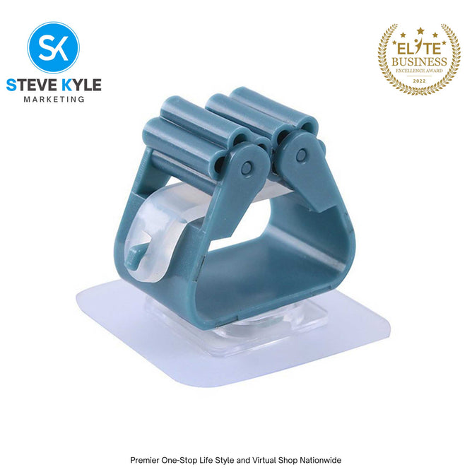 Mop Broom Holder Wall Mounted Household Adhesive Hanger Mop Hook Racks Kitchen Bathroom Organizer