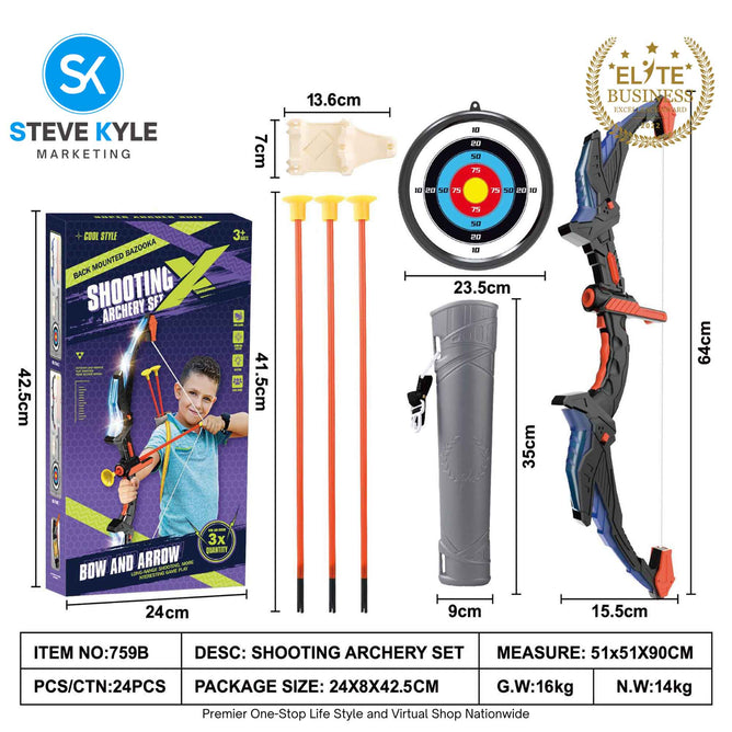 Bow And Arrow Children Toy Shooting Pana Toy  Archery Sports Set Best Gift