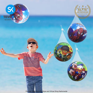 Cartoon Character PVC Inflatable Rubber Bouncing Balls For Kids Sports Toys- Randomly Given