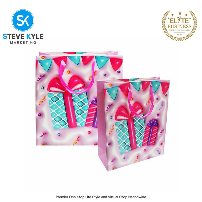 Birthday Gift Bag Happy Birthday Gift Packaging Bag Cartoon Handbag Thickened Flat Pocket