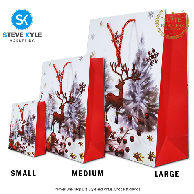 Christmas Gift Bag Candy Paper Bag Creative Craft Paper Gift Bag Craft Paper With Twine Handle