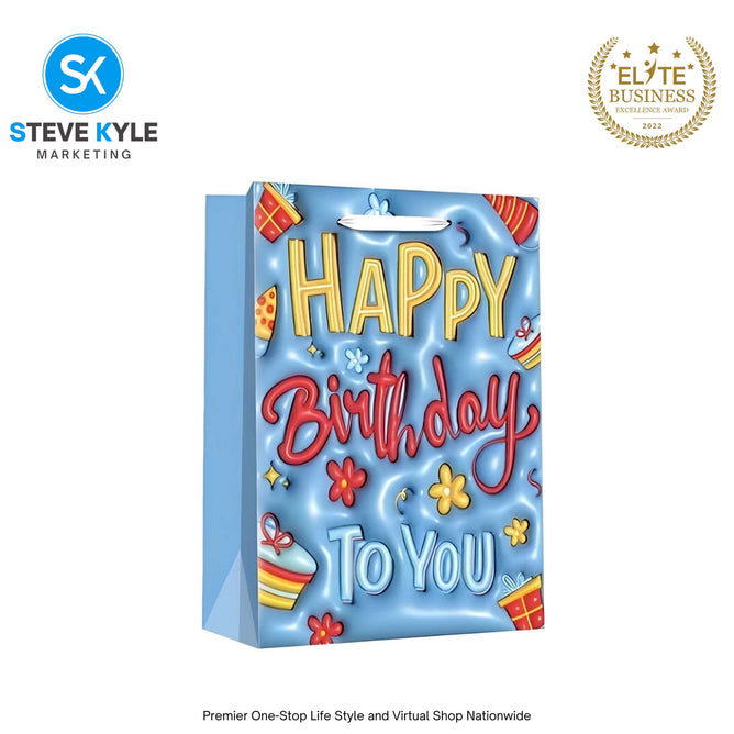 Birthday Gift Bag Happy Birthday Gift Packaging Bag Cartoon Handbag Thickened Flat Pocket