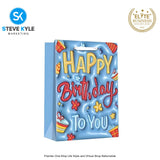 Birthday Gift Bag Happy Birthday Gift Packaging Bag Cartoon Handbag Thickened Flat Pocket