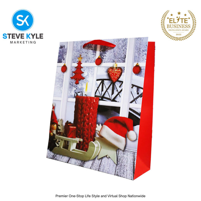 Christmas Gift Bag Candy Paper Bag Creative Craft Paper Gift Bag Craft Paper With Twine Handle