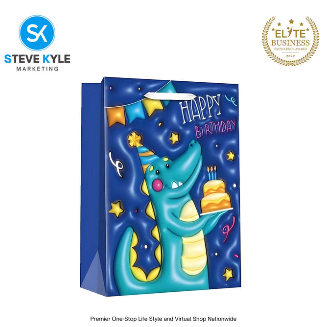 Birthday Gift Bag Happy Birthday Gift Packaging Bag Cartoon Handbag Thickened Flat Pocket