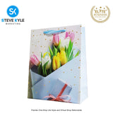 Valentines Day Gift Bag Love Bear - Floral Design Couple Gift Packaging Bag Paper Bag