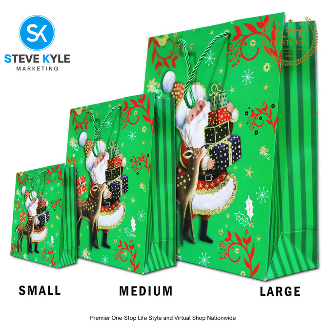 Christmas Gift Bag Candy Paper Bag Creative Craft Paper Gift Bag Craft Paper With Twine Handle