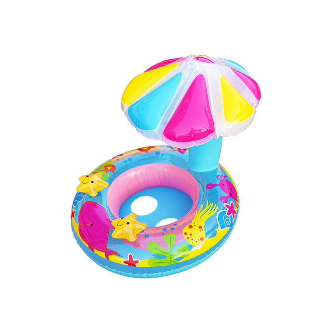 Inflatable PVC Summer Swimming Ring Mushroom Sunshade for Kids