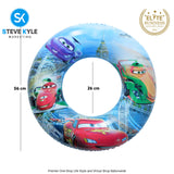 22 Inches Inflatable Cartoon Character Swim Ring Floater for Kids Boys and Girls
