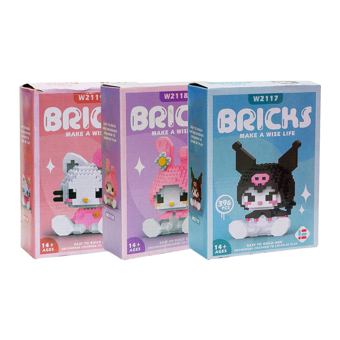 Kawaii Anime Building Blocks Mini Cute Anime Figures Blocks Kit Education Gifts for Kids