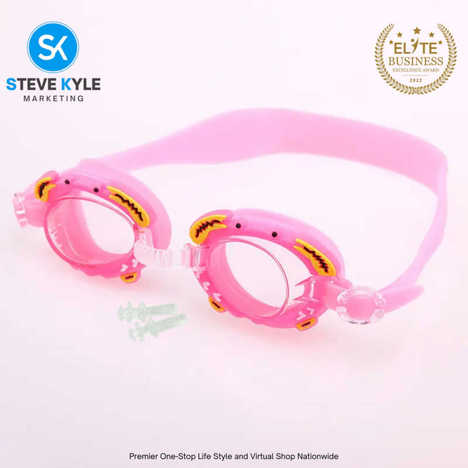 Children's Anti-fog Water Eye-Protection Silicon with 1 Pair Earplugs and Case for Boys & Girls