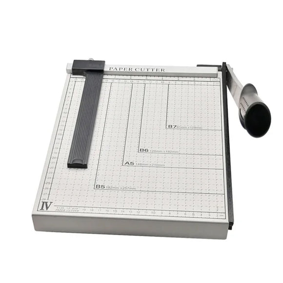 Office Supply A4 Metal Structure Paper Cutter with Paper Adjuster