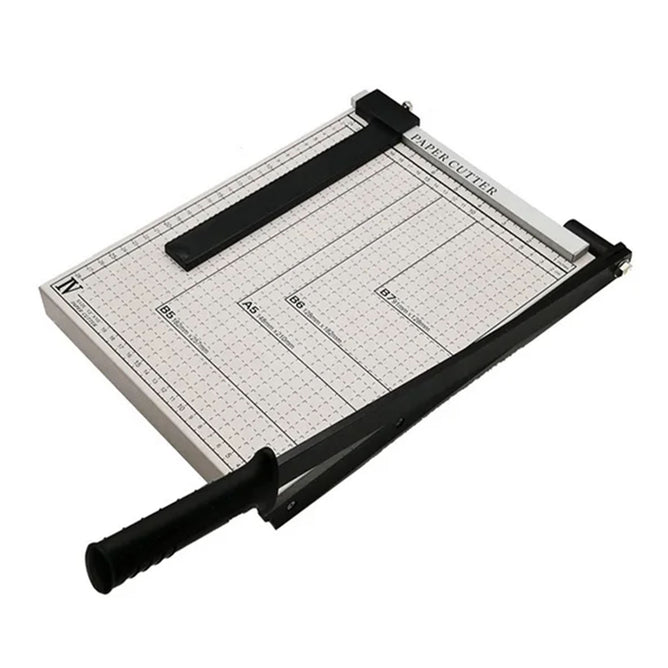 Office Supply A4 Metal Structure Paper Cutter with Paper Adjuster