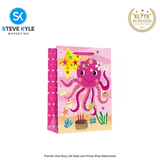 Birthday Gift Bag Happy Birthday Gift Packaging Bag Cartoon Handbag Thickened Flat Pocket