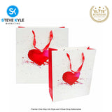 Valentines Day Gift Bag Love Bear - Floral Design Couple Gift Packaging Bag Paper Bag