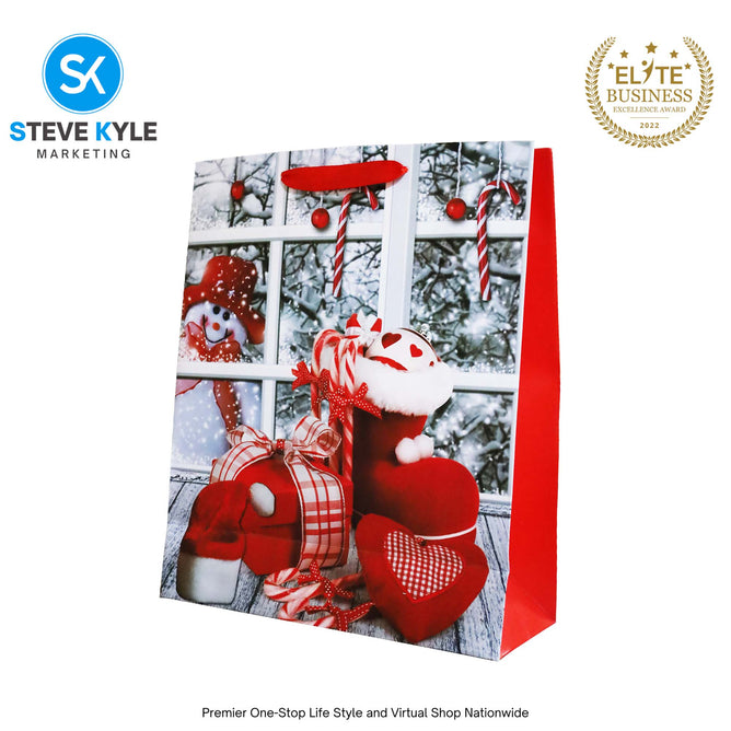 Christmas Gift Bag Candy Paper Bag Creative Craft Paper Gift Bag Craft Paper With Twine Handle