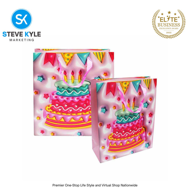 Birthday Gift Bag Happy Birthday Gift Packaging Bag Cartoon Handbag Thickened Flat Pocket