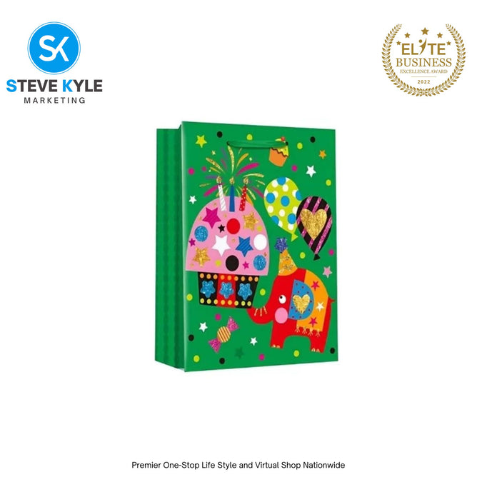 Birthday Gift Bag Happy Birthday Gift Packaging Bag Cartoon Handbag Thickened Flat Pocket