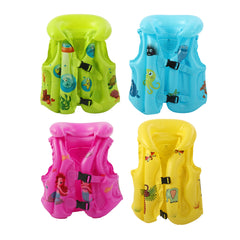 Summer Inflatable Life Vest Jacket with Attractive Printed Designs for Kids