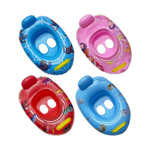 Inflatable Swim Ring Boat with Cartoon Character Design for Kids