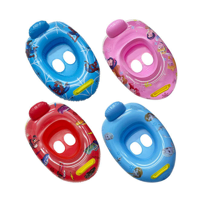 Inflatable Swim Ring Boat with Cartoon Character Design for Kids