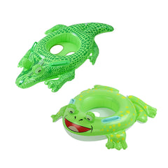 Portable Summer Inflatable Animal Cartoon Design Swimming Ring for Kids with Handle