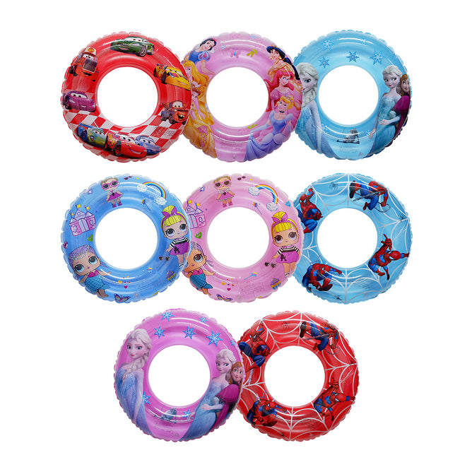 Transparent Summer Inflatable Cartoon Character Designs Swimming Ring for Kids & Youth