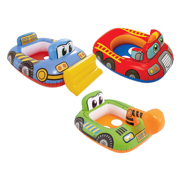 Inflatable Cartoon Character Swim Ring Seat Truck Kiddie Floater