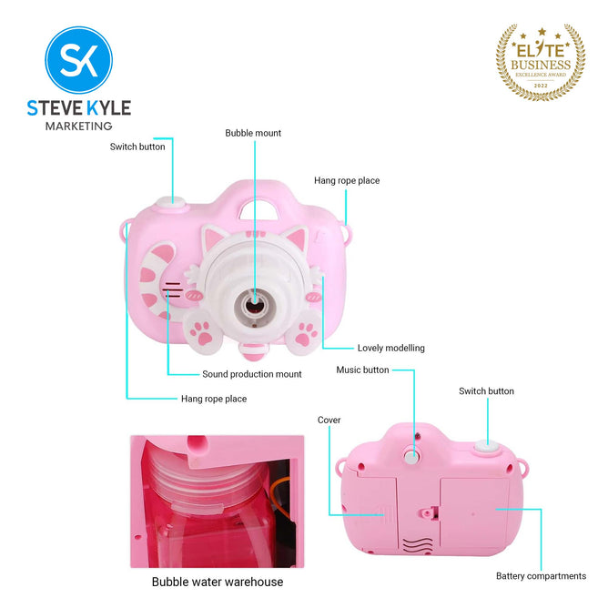 High Quality Camera Bubble Toy Machine Best Gift for Kids