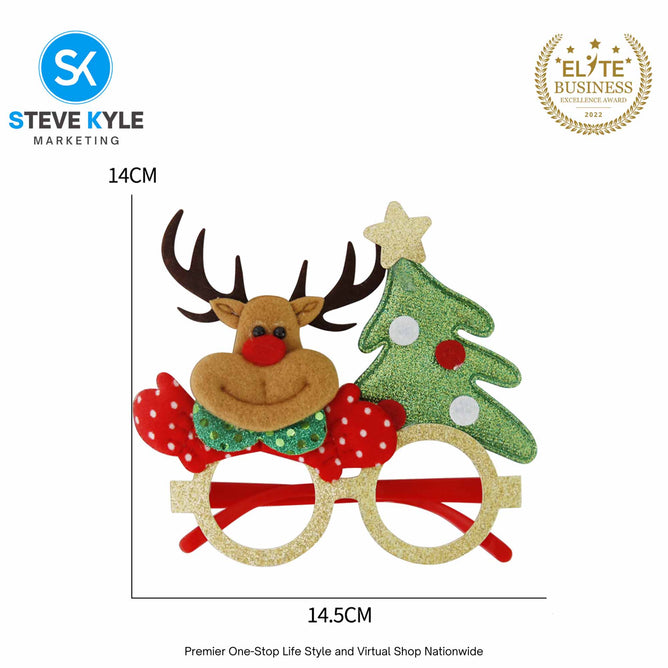 Merry Christmas Glasses Xmas Party Decoration Eyeglasses Kids Gift For Unisex Kids Adult Holiday