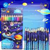 12Colors Wooden Colored Pencil Kid School Drawing Stationery Supplies