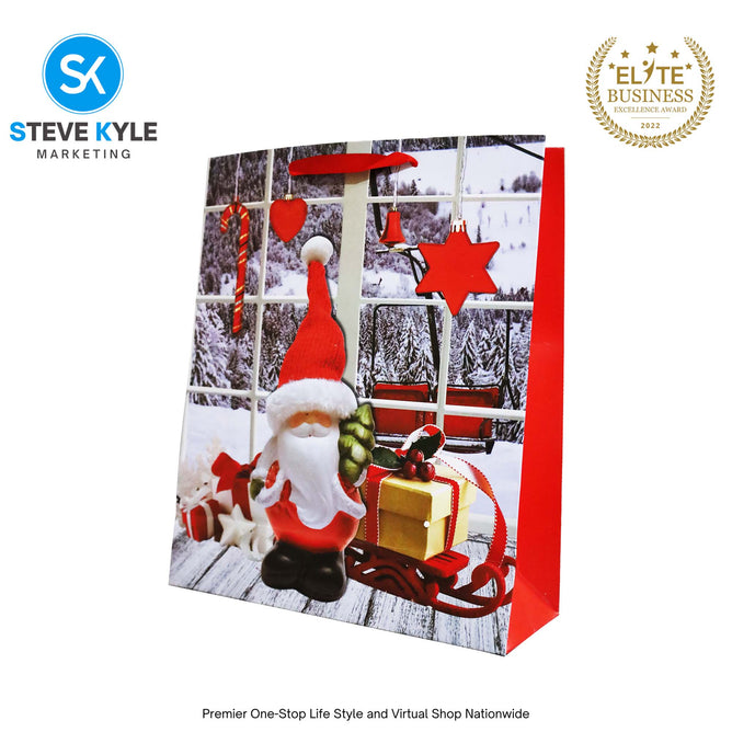 Christmas Gift Bag Candy Paper Bag Creative Craft Paper Gift Bag Craft Paper With Twine Handle