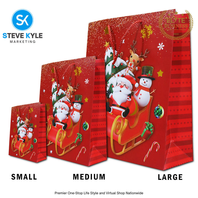 Christmas Gift Bag Candy Paper Bag Creative Craft Paper Gift Bag Craft Paper With Twine Handle