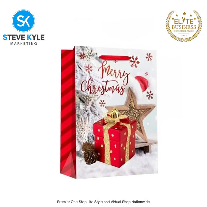 Christmas Gift Bag Candy Paper Bag Creative Craft Paper Gift Bag Craft Paper With Twine Handle