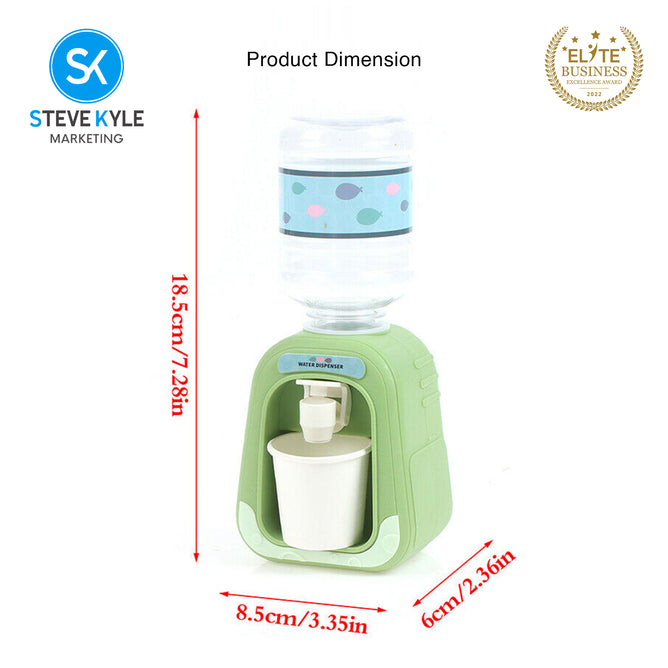 Steve Kyle Pretend Play Mini Water Dispenser For Juice Milk Cup Drinking Fountain Simulation Kitchen Kids Toy