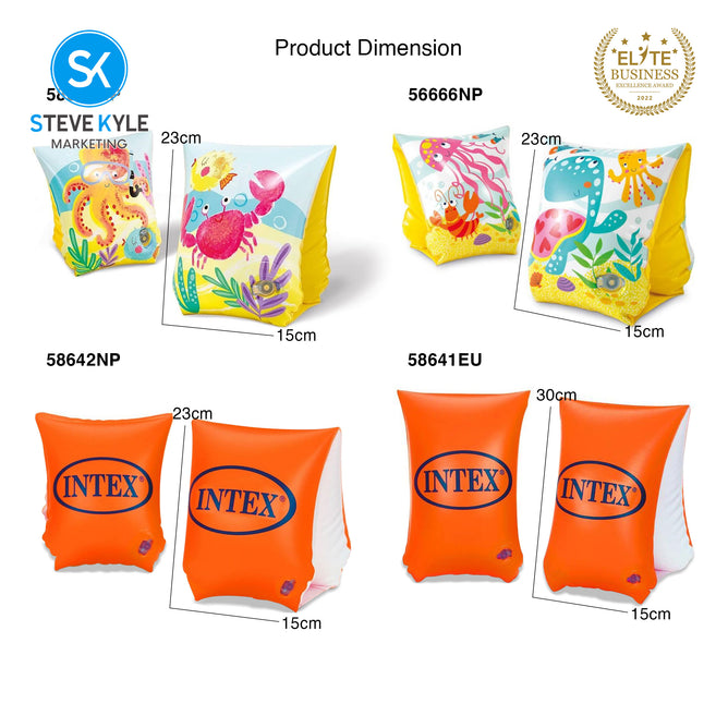 Steve Kyle Inflatable Arm Band Under The Sea Print Floaties For Swimming Outdoor Fun