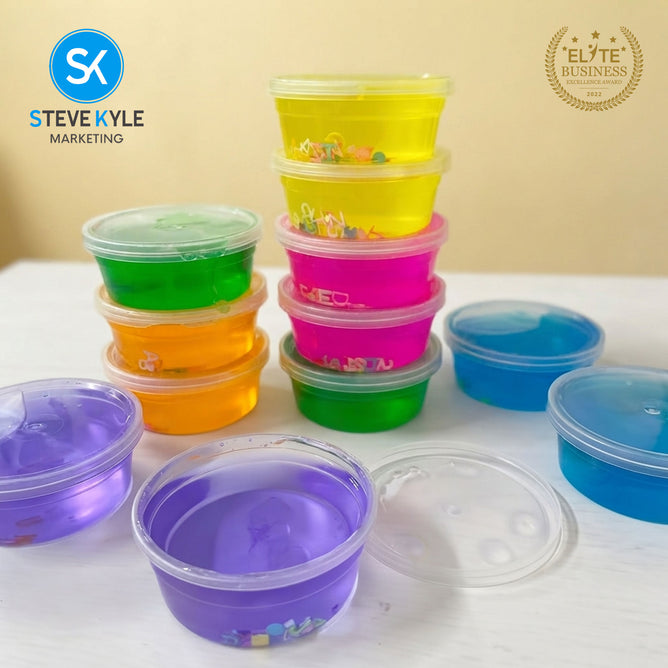 Steve Kyle 12-in-1 DIY Crystal Jelly Slime Soft Stretchy Sensory Play Kit With Mini Alphabet Letters Stars Design