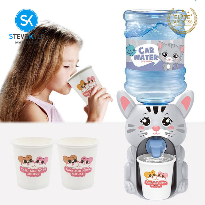 Steve Kyle Pretend Play Mini Water Dispenser For Juice Milk Cup Drinking Fountain Simulation Kitchen Kids Toy