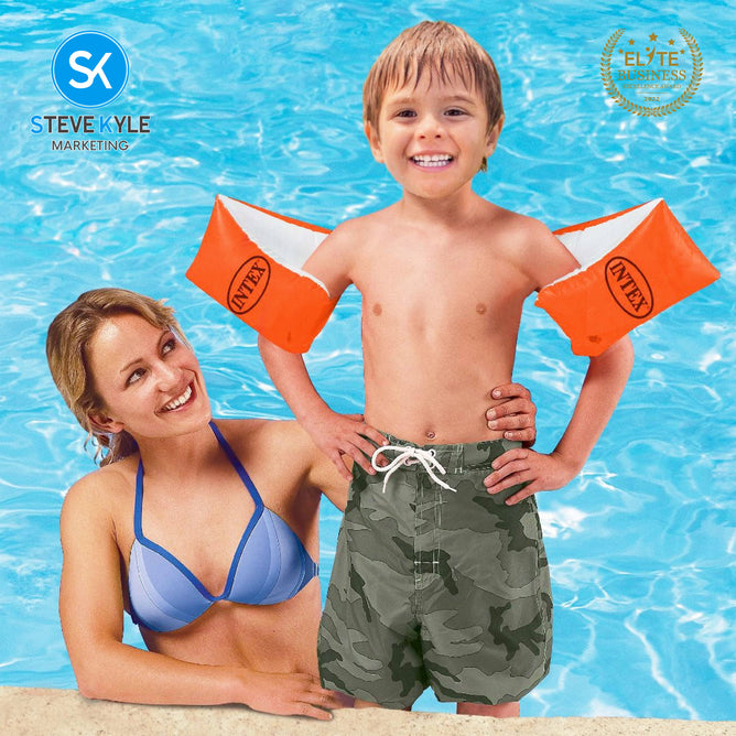 Steve Kyle Inflatable Arm Band Under The Sea Print Floaties For Swimming Outdoor Fun