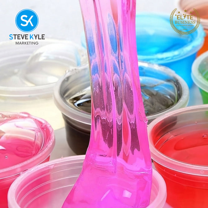 Steve Kyle 12-in-1 DIY Crystal Jelly Slime Soft Stretchy Sensory Play Kit With Mini Alphabet Letters Stars Design