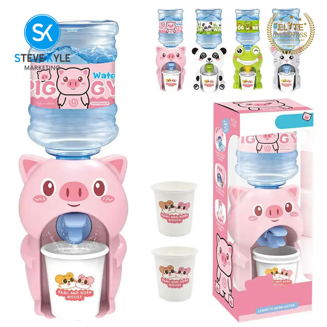 Steve Kyle Pretend Play Mini Water Dispenser For Juice Milk Cup Drinking Fountain Simulation Kitchen Kids Toy