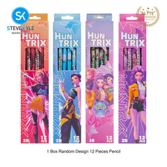 Steve Kyle Twelve Pieces Colorful Girl Group Theme Pencil With Eraser For Party Giveaway Classroom Supplies
