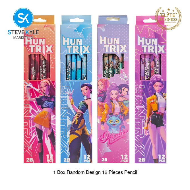 Steve Kyle Twelve Pieces Colorful Girl Group Theme Pencil With Eraser For Party Giveaway Classroom Supplies