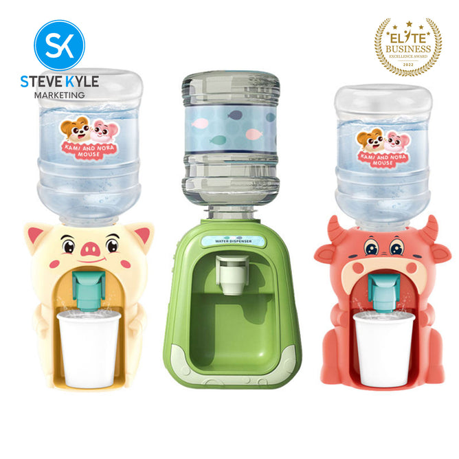 Steve Kyle Pretend Play Mini Water Dispenser For Juice Milk Cup Drinking Fountain Simulation Kitchen Kids Toy