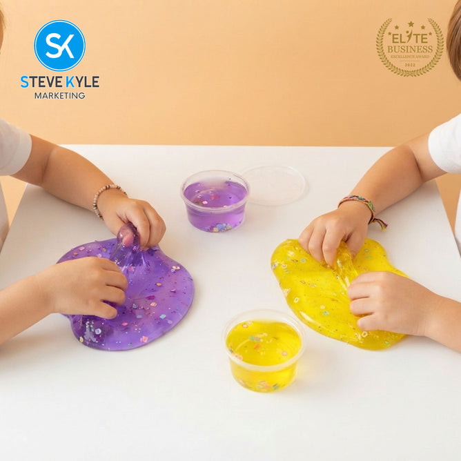Steve Kyle 12-in-1 DIY Crystal Jelly Slime Soft Stretchy Sensory Play Kit With Mini Alphabet Letters Stars Design