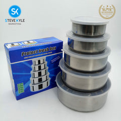 Steve Kyle Five Pieces Modern Food Warmer Set With Inner Lid Heatable Kitchen Storage Bowls