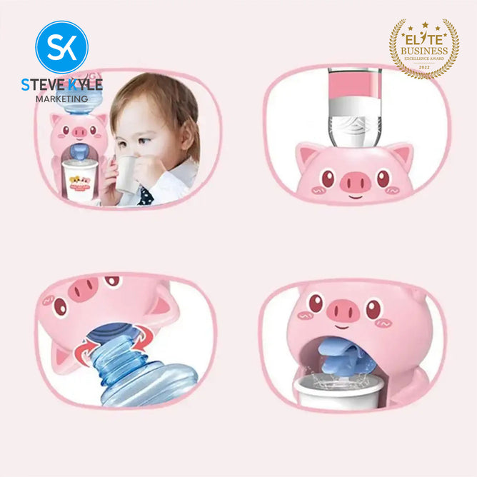 Steve Kyle Pretend Play Mini Water Dispenser For Juice Milk Cup Drinking Fountain Simulation Kitchen Kids Toy