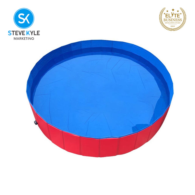 Steve Kyle Foldable Paddling Pool PVC Bathtub Folding Basin For Pet Kids Swimming Outdoor Fun