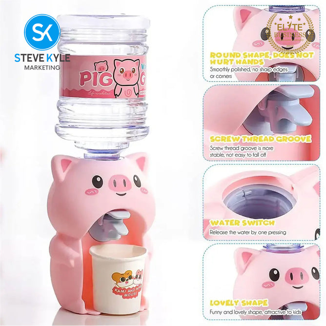Steve Kyle Pretend Play Mini Water Dispenser For Juice Milk Cup Drinking Fountain Simulation Kitchen Kids Toy