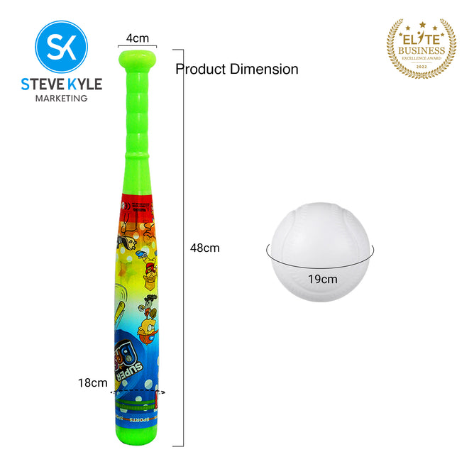 Steve Kyle Plastic Baseball Bat Sport Game Outdoor Toys For Kids-Toddlers Develops Sports Learning Skills
